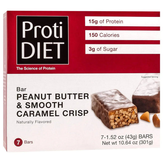 ProtiDiet - 12 boxes of PB and smooth caramel crisp *BB Oct 2025* ($4/box)
